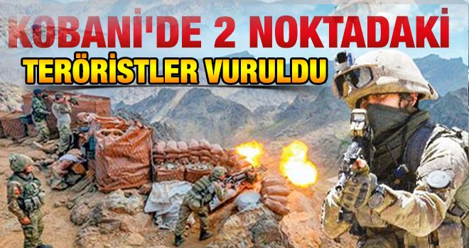 2 köyde bulunan terörist hedefler imha edildi