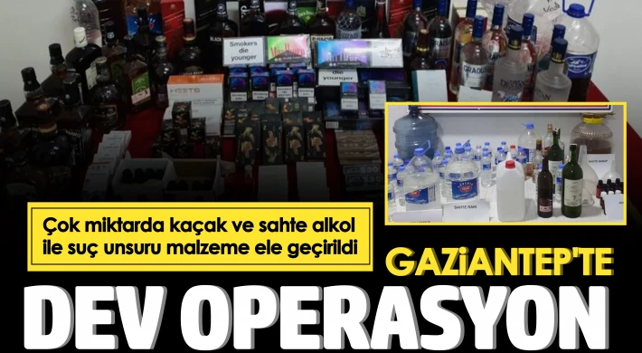 Gaziantep jandarmasından dev sahte ve kaçak alkol operasyonu: 35 gözaltı