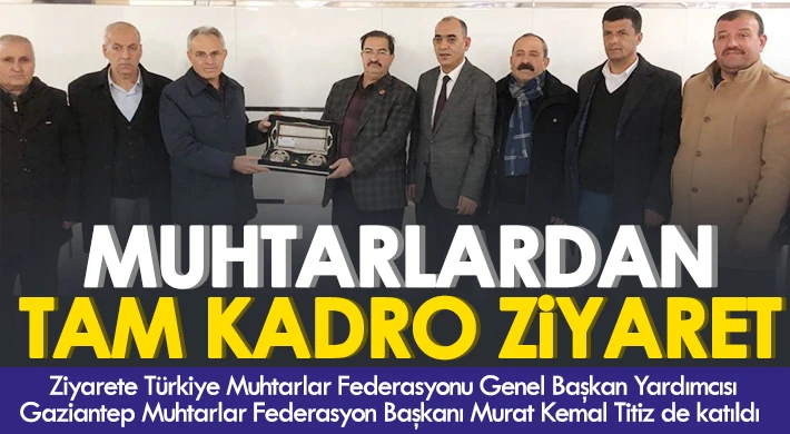 Muhtarlardan GAÜN Rektörlüğü ve GAÜN Hastanesi’ne ziyaret