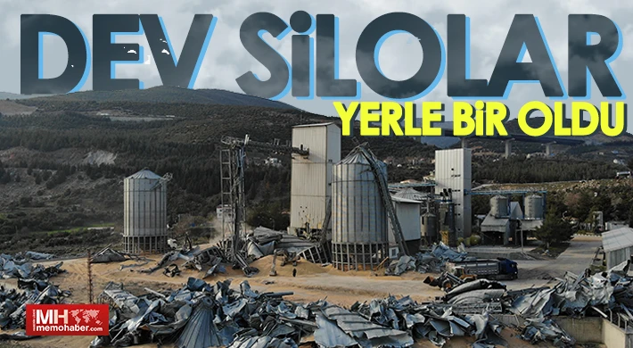 22 silodan 15'i yerle bir oldu, facia havadan görüntülendi