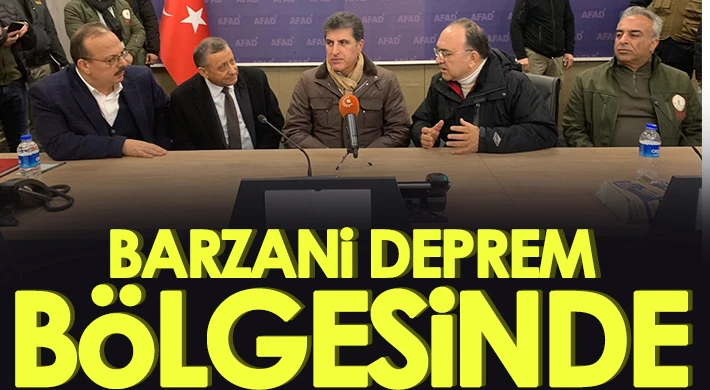 Barzani deprem bölgesinde