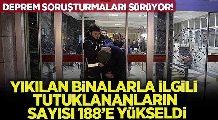Deprem soruşturmaları sürüyor!