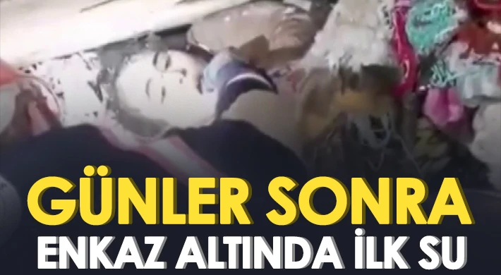 KİAŞ ekibi ulaştıklarını kadına plastik şişe kapağından saatler sonra ilk suyu içirdiler