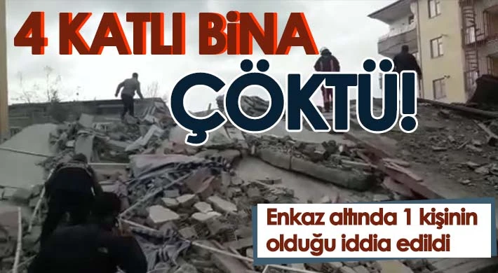 4 katlı bina çöktü! Çok sayıda ekip sevk edildi