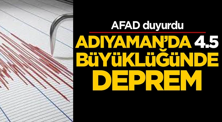 4.5 büyüklüğünde deprem!