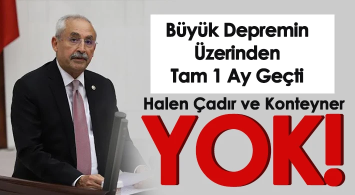 CHP'li Kaplan: Depremin ardından 1 ay geçmesiyle ilgili çarpıcı açıklamalarda bulundu!