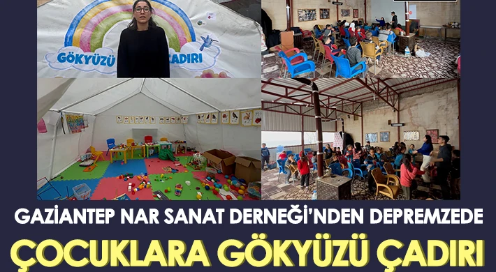 Nar Sanat Derneği depremzede çocukların yüzünü güldürüyor