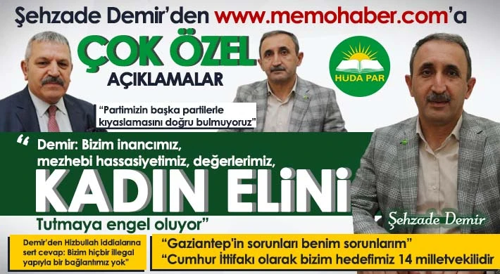 AK Parti’nin Hüda-Par kontenjanından adayı Şehzade Demir’den www.memohaber.com’a ziyaret