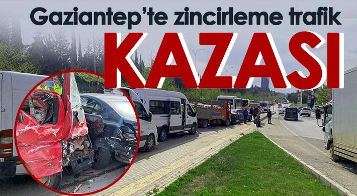 Gaziantep’te zincirleme trafik kazası: 1 yaralı