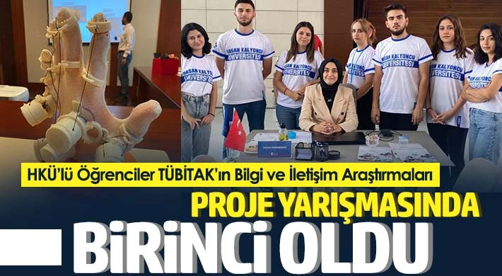HKÜ’lü Öğrenciler TÜBİTAK’ın Bilgi ve İletişim Araştırmaları Proje Yarışmasında Birinci Oldu