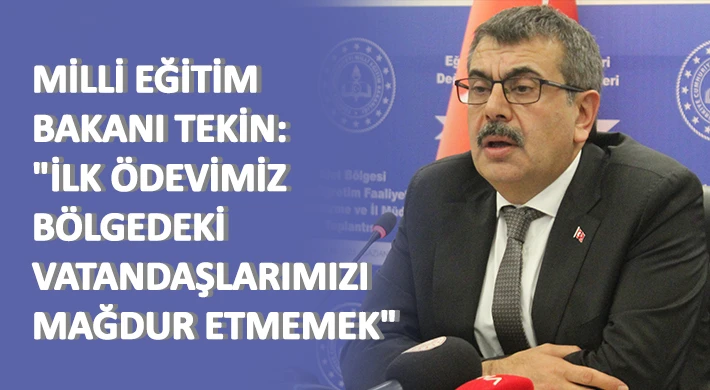 Bakan Yusuf Tekin, afet bölgesi eğitim değerlendirme toplantısına katıldı