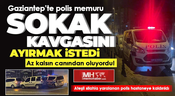 Kavgaya müdahale eden polis memuru yaralandı