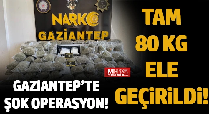Gaziantep'te 80 kilo skunk ele geçirildi