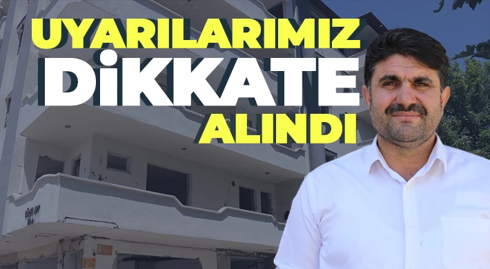 HÜDA PAR'ın ağır hasarlı binalar için yaptığı uyarı dikkate alındı