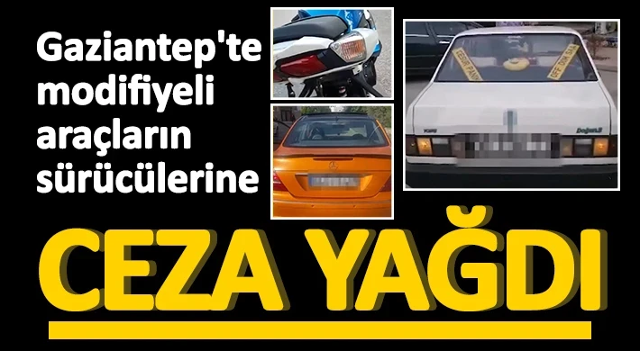 Modifiyeli 120 araçlara ceza yağdı