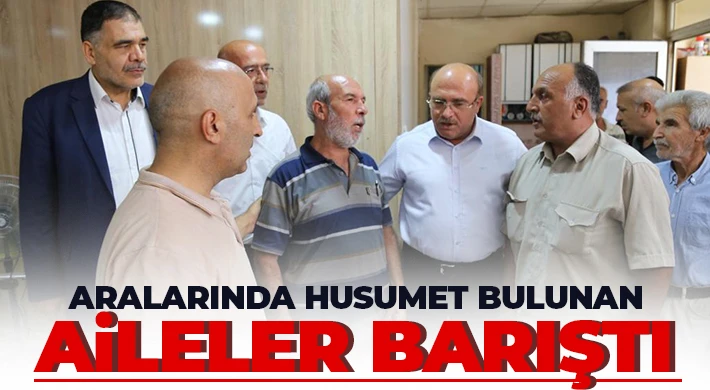 Aralarında husumet bulunan aileler barıştı