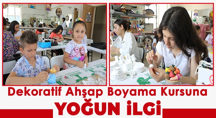 Dekoratif ahşap boyama kursu yoğun ilgi görüyor
