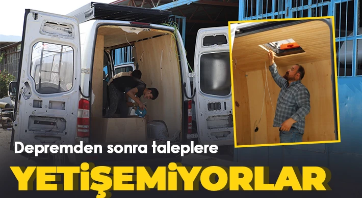 Deprem bölgesinde üretilen karavanlara yoğun ilgi