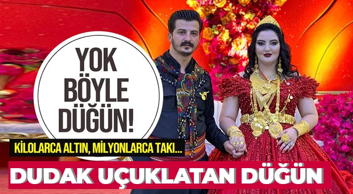 Geline kilolarca altın, damada ise 2 milyon TL'lik takı