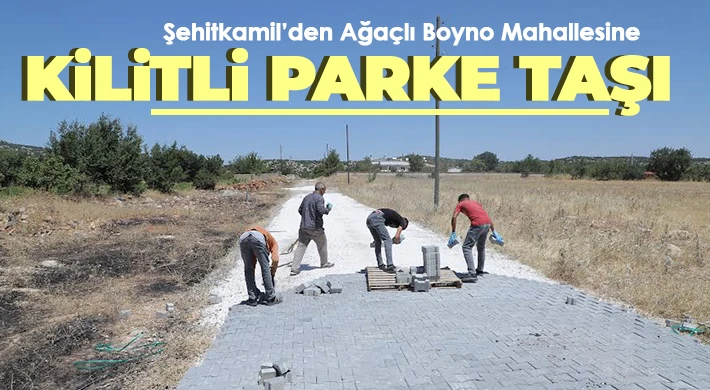Şehitkamil’den Ağaçlı Boyno Mahallesine Kilitli Parke Taşı
