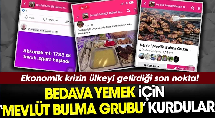 Bedava yemek için 'Mevlüt Bulma' grubu kurdular