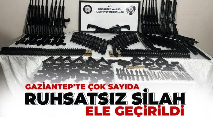 Gaziantep'te çok sayıda ruhsatsız silah ele geçirildi: 1 gözaltı