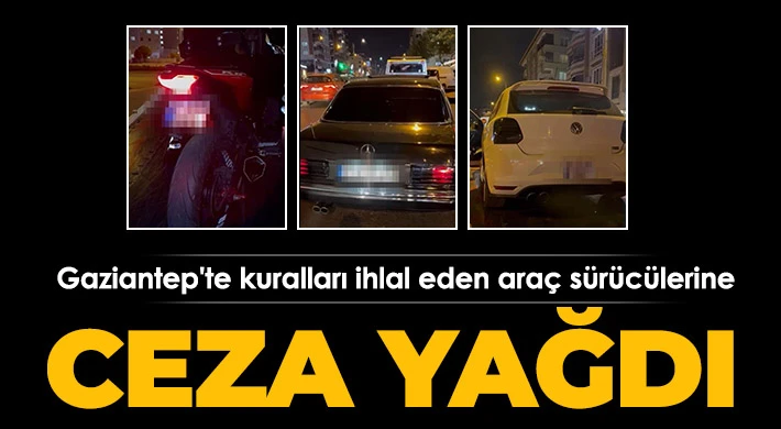 Gaziantep'te kuralları ihlal eden 22 araç men edildi