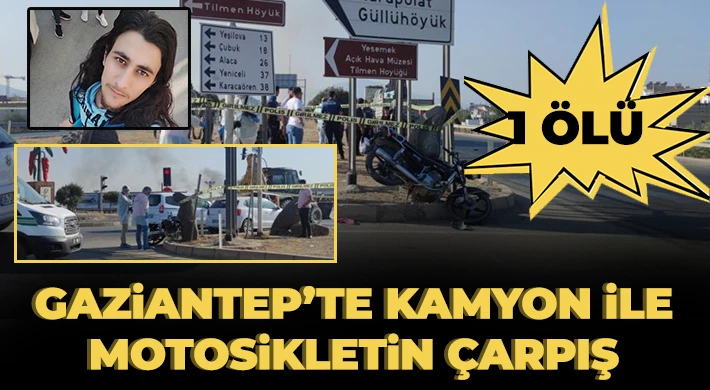 Kamyon ile motosikletin çarpış: 1 ölü
