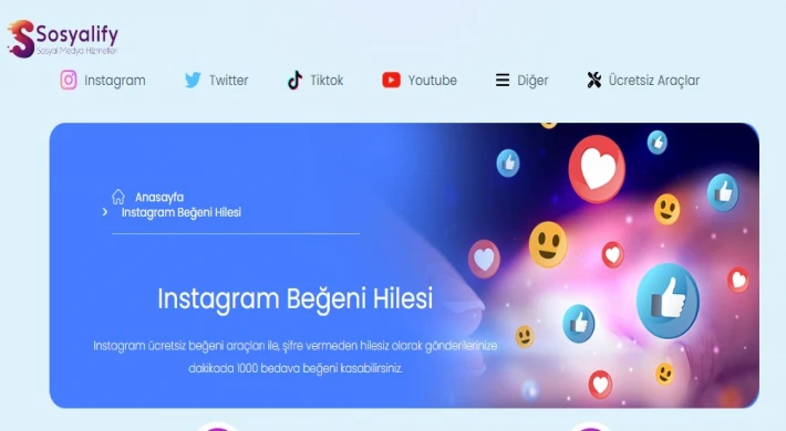 Sosyalify Ücretsiz Instagram Beğeni Araçlarını Kullanıma Sundu