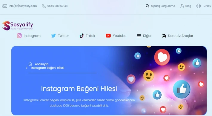 Sosyalify Ücretsiz Instagram Beğeni Araçlarını Kullanıma Sundu