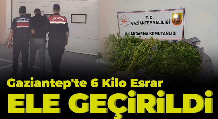 Gaziantep'te 6 kilo esrar ele geçirildi