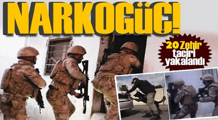 Gaziantep'te Narkogüç operasyonu: 20 gözaltı