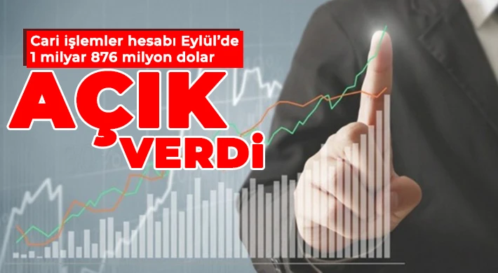 Cari işlemler hesabı Eylül’de 1 milyar 876 milyon dolar açık verdi