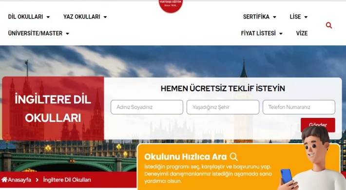 İngiltere Dil Okulları