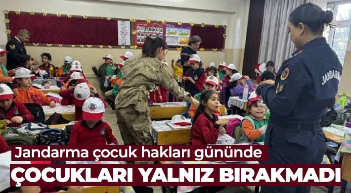 Jandarma çocuk hakları gününde çocukları yalnız bırakmadı