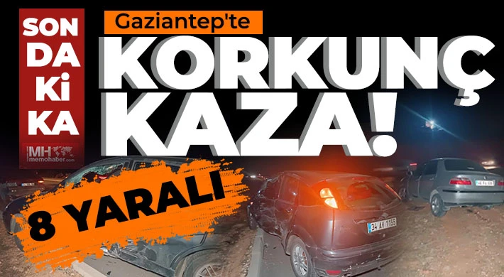 Gaziantep'te iki araç çarpıştı: 8 yaralı