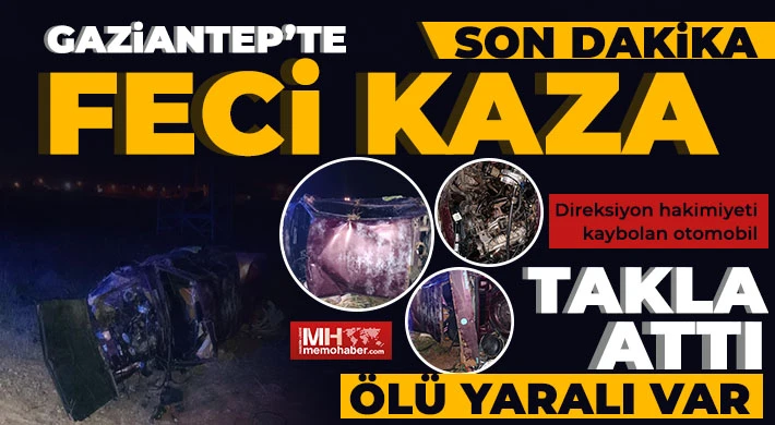 Kontrolden çıkan otomobil takla attı: 1 ölü, 1 yaralı
