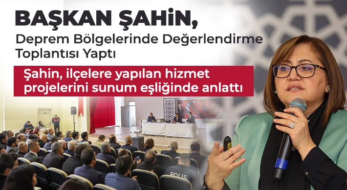 Şahin, ilçelere yapılan hizmet projelerini sunum eşliğinde anlattı