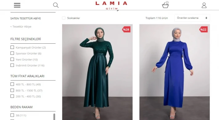 Saten Tesettür Abiye