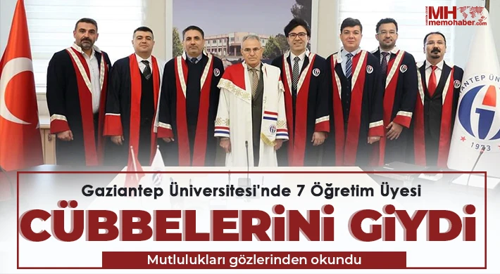 7 Profesörün cübbelerini Rektör Özaydın giydirdi