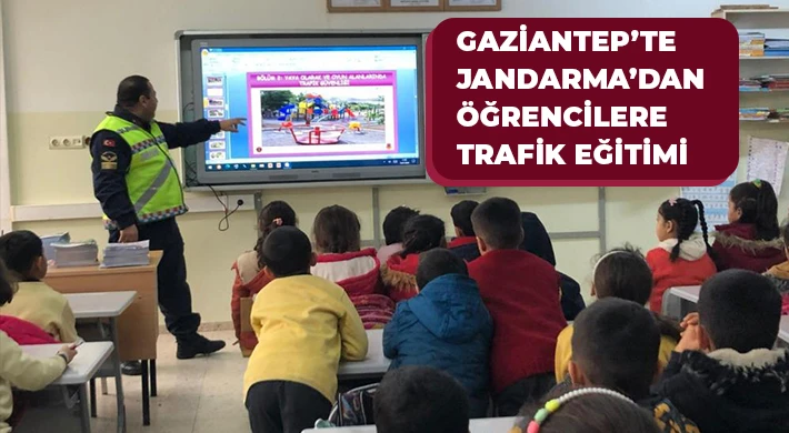 Gaziantep’te jandarma’dan öğrencilere trafik eğitimi