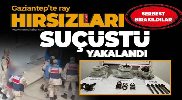 Tren raylarını çaldığı tespit edilen 2 şüpheli suçüstü yakalandı