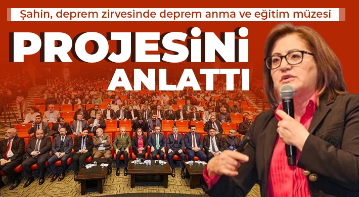 Şahin, deprem zirvesinde deprem anma ve eğitim müzesi projesini anlattı