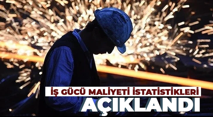 Aylık ortalama işgücü maliyeti 2022 yılında 11 bin 602 TL oldu