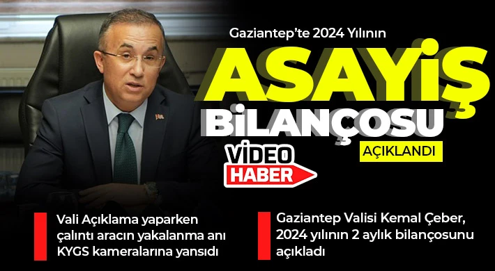 Gaziantep’te 2024 Yılının Asayiş Bilançosu Açıklandı