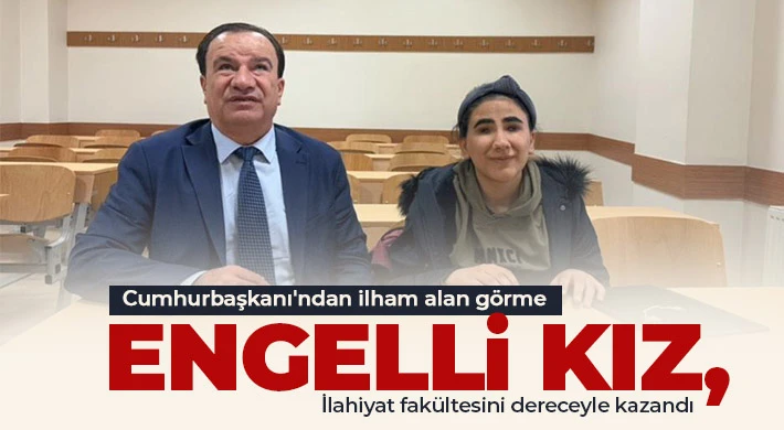Gaziantep'te görme engelli öğrenci hayalini gerçekleştirdi