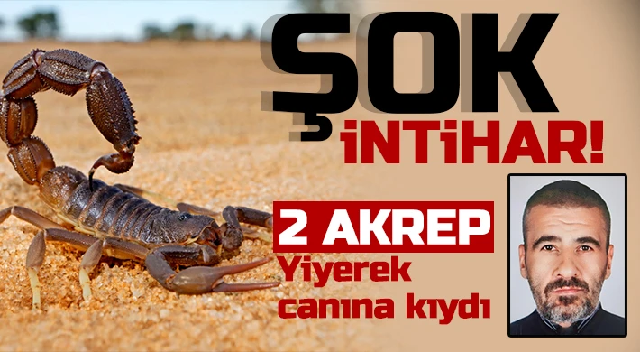 Şok intihar! 2 akrep yiyen şahıs öldü