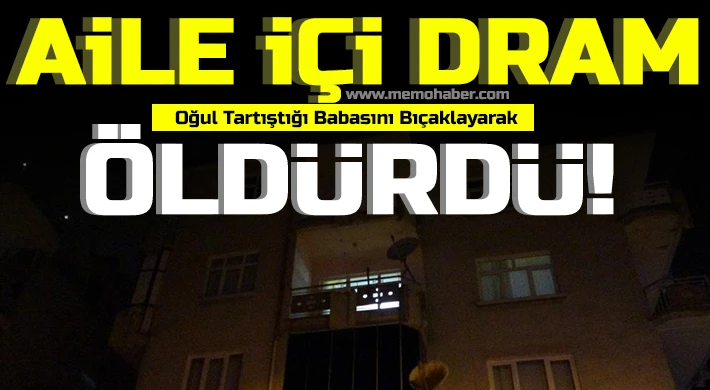 Tartıştığı babasını bıçaklayarak öldürdü