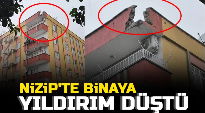 Yıldırım düşen bina sakinleri korku dolu anlar yaşadı