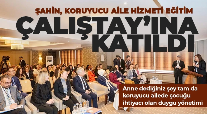 Şahin, Koruyucu Aile Hizmeti Eğitim Çalıştay’ına katıldı